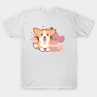 Cute puppy and coffee T-Shirt